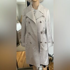 Grace Elements Women's Trench Coat - Light Gray